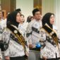 ketua Bunda Guru Kabupaten Barito Utara Hj. Maya Savitri Shalahuddin bersama jajaran PGRI menghadiri pembukaan Konferensi Kerja Provinsi (Konkerprov) PGRI Kalimantan Tengah Tahun 2026 di Hotel Aurila, Palangka Raya, Jumat, 30 Januari 2026.