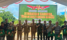 Wakil Bupati Barito Utara Hadiri Ground Breaking Jembatan Garuda, Percepat Konektivitas Desa