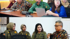 Peserta rapat koordinasi dari berbagai instansi Pemkab Barito Utara berdiskusi dan memfokuskan perhatian pada materi yang dibahas.