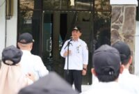 Pemerintah Kabupaten Barito Utara menggelar apel pagi di Dinas PUPR untuk memperkuat disiplin ASN, Rabu (3/6/2026).