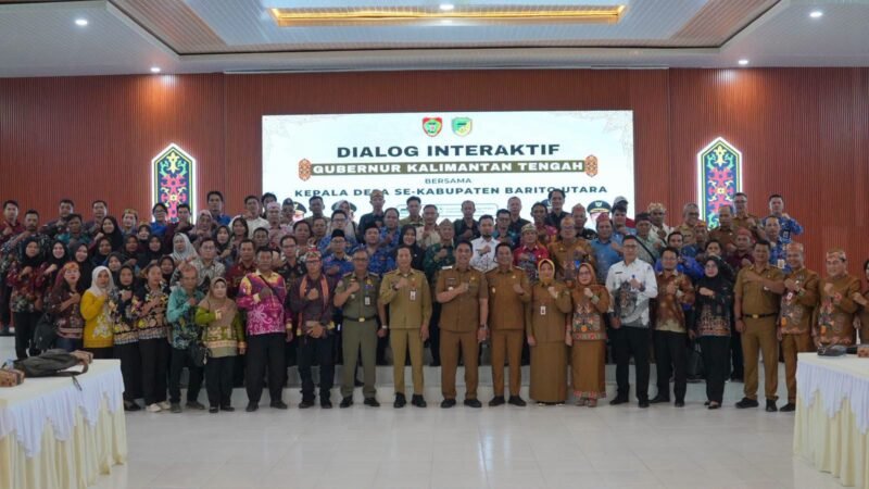 Pemerintah Kabupaten Barito Utara menggelar Dialog Interaktif Kepala Desa se-Kabupaten Barito Utara di Aula Dinas Lingkungan Hidup, Muara Teweh, Senin (29/6/2026). 
