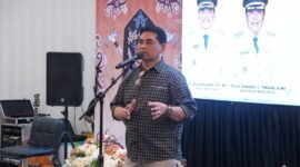 Bupati Barito Utara, H. Shalahuddin, menyampaikan ajakan kolaborasi kepada jajaran Korem 102/Panju Panjung di Rumah Jabatan Bupati, Rabu (15/4/2026).