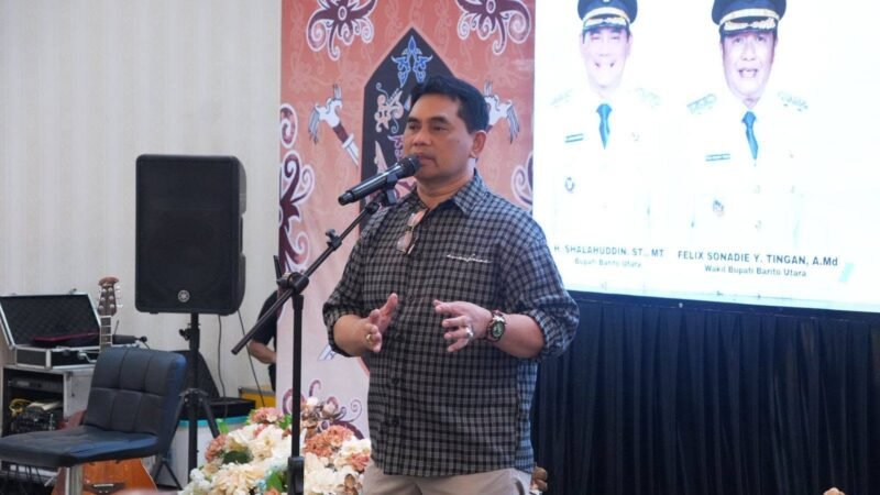 Bupati Barito Utara, H. Shalahuddin, menyampaikan ajakan kolaborasi kepada jajaran Korem 102/Panju Panjung di Rumah Jabatan Bupati, Rabu (15/4/2026).
