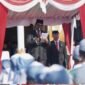 Bupati Barito Utara, H. Shalahuddin, membacakan sambutan Menteri Pendidikan Dasar dan Menengah pada upacara Hardiknas 2026, Sabtu (2/5/2026).