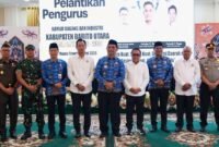Bupati Barito Utara, H. Shalahuddin, menghadiri pelantikan pengurus KADIN Barito Utara periode 2026–2031 di rumah jabatan bupati, Senin (18/5/2026).