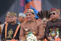 upati Barito Utara, H. Shalahuddin, menegaskan pentingnya menjaga warisan budaya saat mendampingi kontingen Barut di FBIM 2026, Minggu (17/5/2026). 